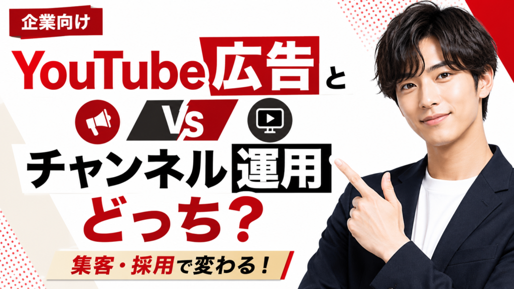 【企業向け】YouTube広告とチャンネル運用はどっち？集客・採用で成果が出る使い分けを解説