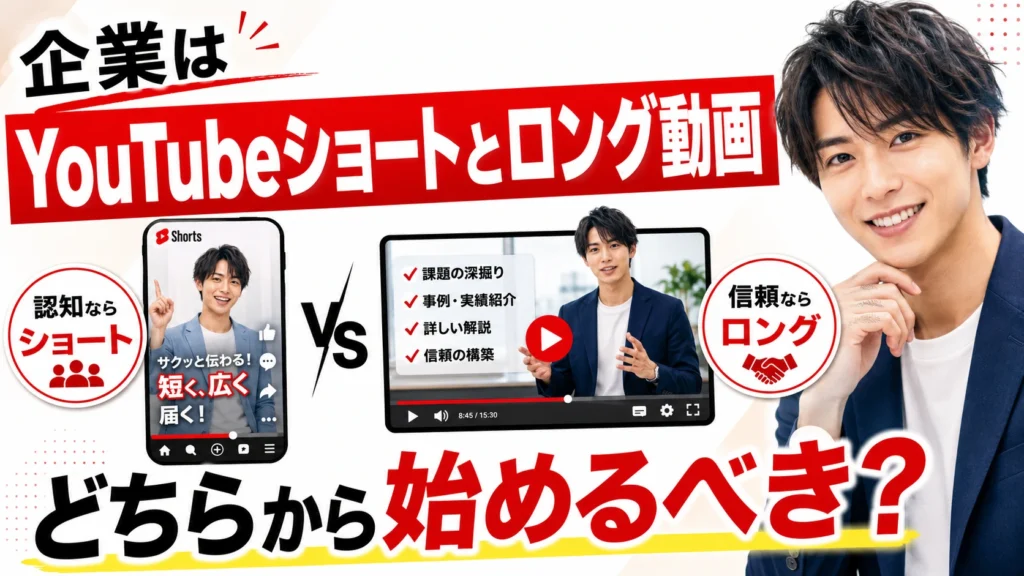 企業はYouTubeショートとロング動画、どちらから始めるべき？